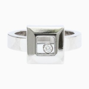 CHOPARD Happy Diamond Square 82/2938-20 White Gold [18K] Fashion Diamond Band Ring Silver