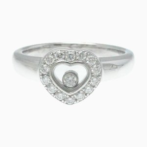 CHOPARD Happy Diamond 82/1084 White Gold [18K] Fashion Diamond Band Ring in argento
