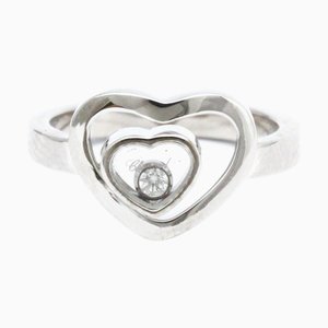 Anello Happy Diamond Heart 827691 Oro bianco [18k] Anello Fashion Diamond Band in argento di Chopard