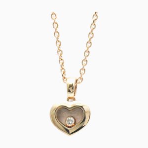 CHOPARD Happy Diamond Heart Halskette 79A054 Roségold [18K] Diamant Herren,Damen Mode Anhänger Halskette [Rosa Gold]