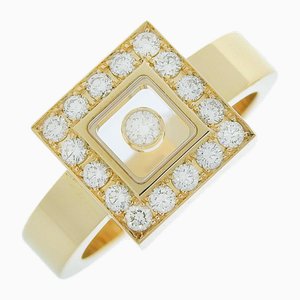 Anillo de diamantes Happy cuadrado 82 / 2896-20 K18 de oro amarillo X No. 10 para mujer de Chopard