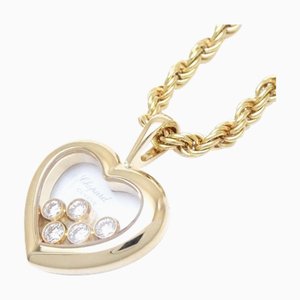 Happy Diamond Heart Necklace 5 Diamonds K18yg Yellow Gold 291444 from Chopard