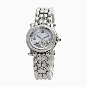 Reloj para mujer Happy Sport de acero inoxidable y diamantes de Chopard, años 80