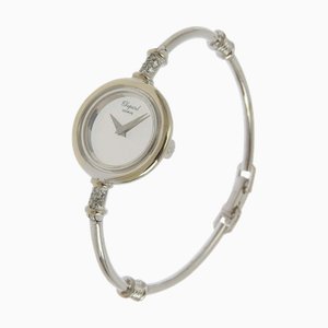 Orologio CHOPARD rotondo G30171 K18 oro bianco x diamante argento quadrante orologio da donna a carica manuale