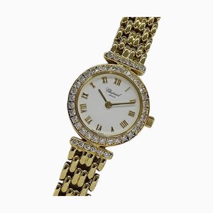 Reloj para mujer, clásico, diamante, cuarzo Qz, 750yg, oro, 10/5895, blanco, redondo, reparado por Chopard