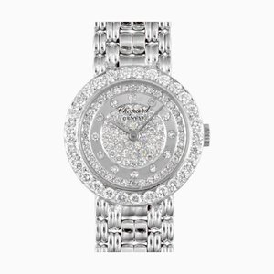 CHOPARD Diamond Bezel Index K18WG Reloj de cuarzo para mujer Espejo Esfera plateada 10/5602