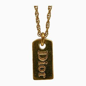 Collar Dior con placa para mujer bañado en oro de Christian Dior