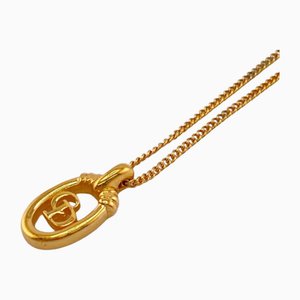 Goldene CD Circle Halskette von Christian Dior