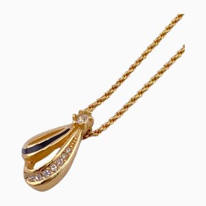 Goldene Halskette mit Tropfen von Christian Dior