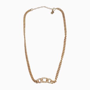 Necklace Choker Rhinestone Womens Gold by Christian Dior