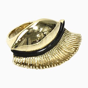 Ring Metall Gold X Schwarz Damen Nr. 6 von Christian Dior