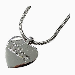 Silberne Herz Halskette von Christian Dior