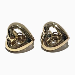 Herzförmige Ohrringe mit CD-Logo von Christian Dior, 2 . Set