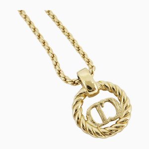 Necklace Cd Circle Gp Plated Gold Ladies by Christian Dior