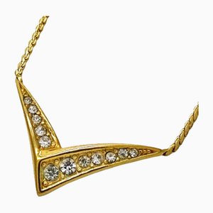 Collar de oro con diamantes de imitación de Christian Dior