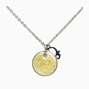Dior Round Necklace Silver Yellow Metal Ladies by Christian Dior