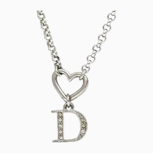 Silberne Herz Halskette von Christian Dior
