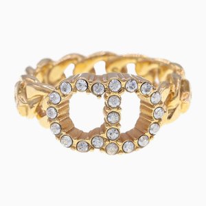 Dior anello Clair D Lune R0988cdlcy_d301 metallo dorato cristallo taglia S Cd da donna Christian di Christian Dior