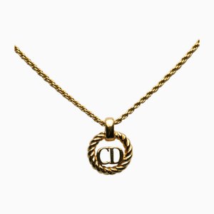 Collar de cadena CD bañado en oro de Christian Dior