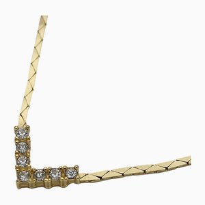 Collana in oro con strass di Christian Dior