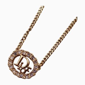 Collana in oro con strass di Christian Dior
