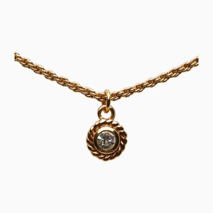 Collar de diamantes de imitación para mujer bañado en oro de Christian Dior