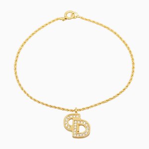 Pulsera de diamantes de imitación en oro de Christian Dior