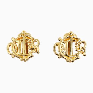 Orecchini placcati in oro di Christian Dior, set di 2