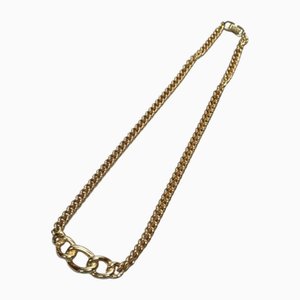 Gold GP Design Chain Necklace by Christian Dior