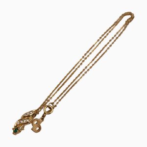 Halskette Metall Strass Gold Cd Logo Colour Stone von Christian Dior