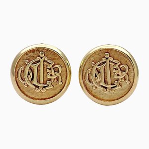 Round Earrings in Gold from Christian Dior, Set of 2