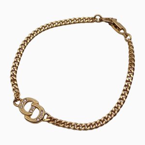 Rhinestone Gold Bracelet by Christian Dior