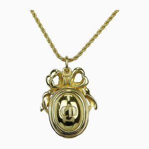 CD Necklace Gold Charm Womens GP in Plated by Christian Dior