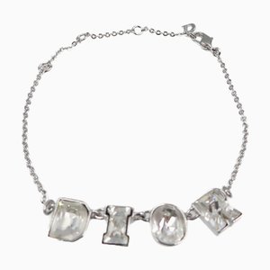 Dior Metal Rhinestone Silver Bracelet by Christian Dior