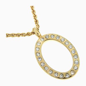 Collar para mujer circular vintage con diamantes de imitación y baño de oro de Christian Dior