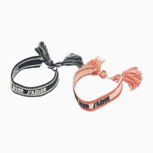 Jadior Embroidery Bracelet Set Misanga Pink/Black by Christian Dior