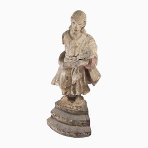 Artiste Colonial Espagnol ou Portugais, Sculpture Santos de Jésus Christ, 18e ou 19e siècle, Acajou