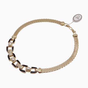 Halskette mit Perle und transparentem Stein von Christian Dior