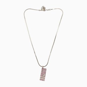 Collana in argento e rosa di Christian Dior