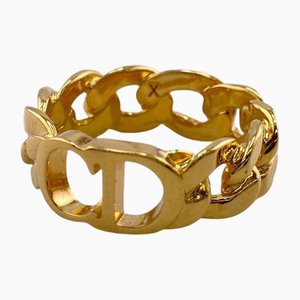 Anello con logo CD in oro di Christian Dior