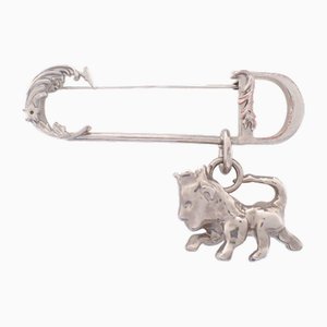 Silver Lion Brooch from Christian Dior