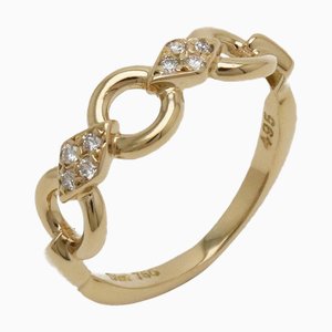 Ring K18yg 750yg Yellow Gold Diamond 8pd No. 6 by Christian Dior