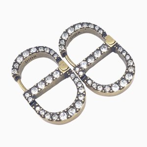 Christian Dior Dior Cd Stud Pendientes de diamantes de imitación Gp Accesorios para los oídos Disfraz Mujeres Hombres Unisex, Juego de 2