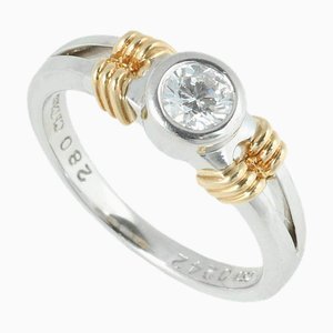 Ring Platinum Pt950 K18yg Diamond 0.242ct 6.5 by Christian Dior