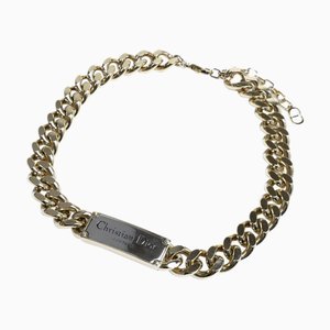 Brass Couture Chain Link Necklace N2064hommt D012 165.0g 40~47cm Mens by Christian Dior