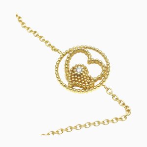 CHRISTIAN DIOR ROSE DES VENTS Diamant Herz MOP Armband Gelbgold [18K] Muschel Charm Armband Gold