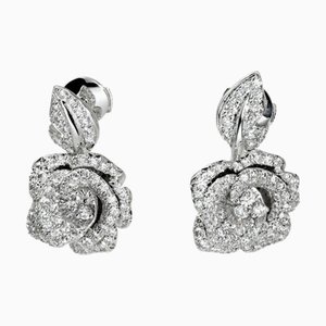 Christian Dior Dior Medium Rose Bagatelle K18Wg White Gold Earrings, Set of 2