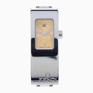 3300l Stainless Steel & Quartz Analog Display Orange Dial Lady's Watch from Fendi