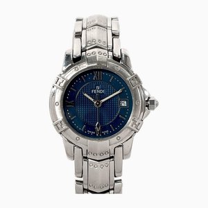 Reloj para dama Orology 3500l de acero inoxidable y cuarzo con esfera azul marino de Fendi