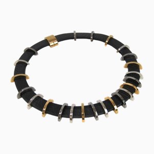 Leather and Metal Choker Necklace from Fendi